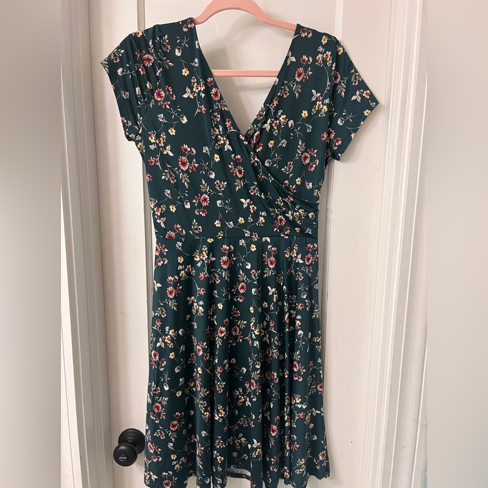 Green floral Dress